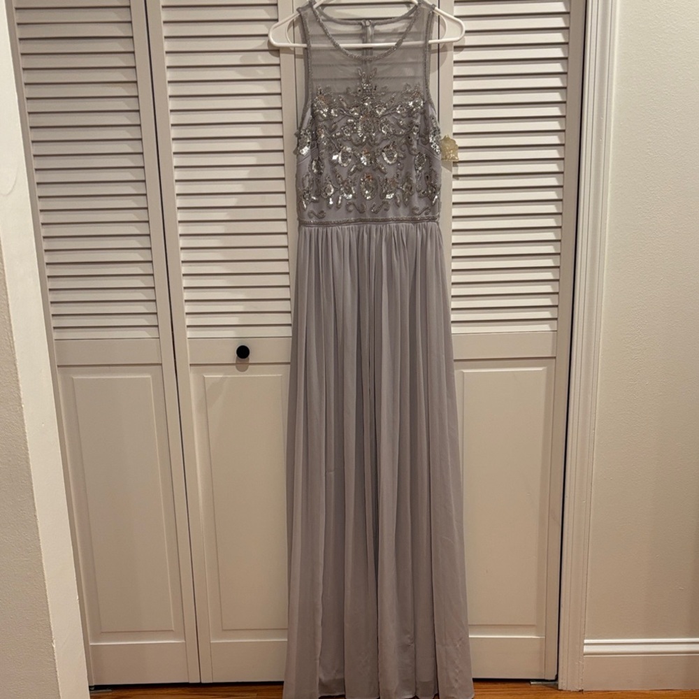 Altar'd State Silver Embellished Maxi Dress